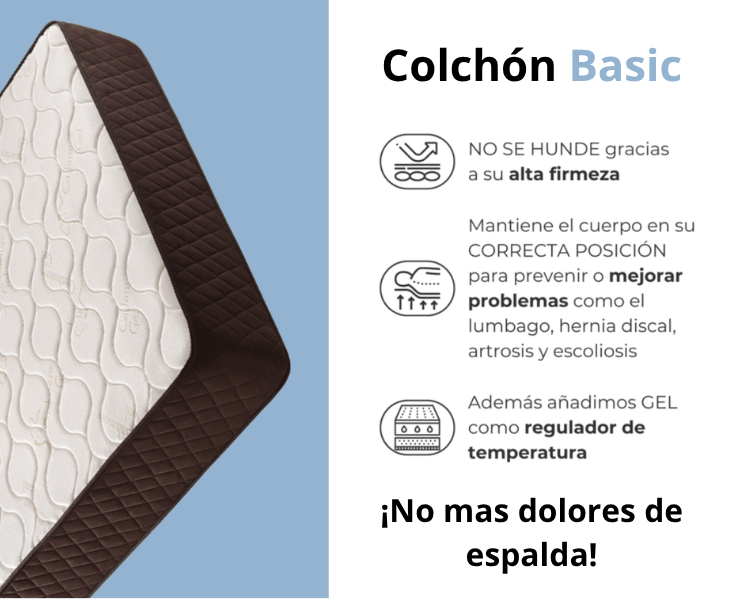 Colchón viscoelástico Basic doble cara verano invierno