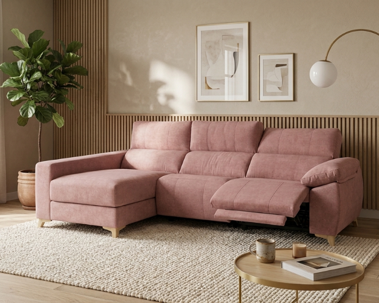 Sofá chaise longue relax - Leo | Botonera Individual