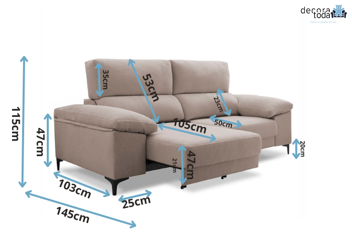Sofá deslizante útil como cama – Maica