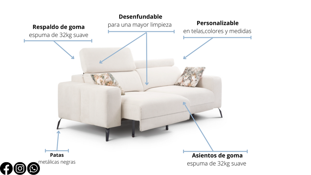 Sofá deslizante útil como cama – Daniel’s