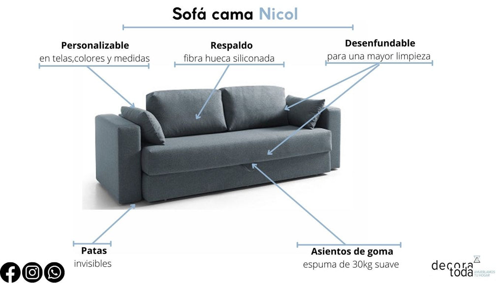 Sofá cama – Nicol