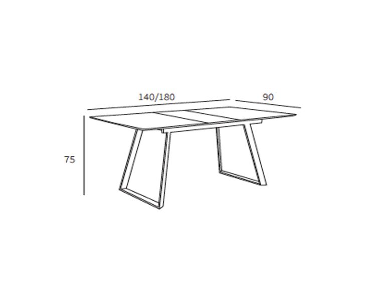 Mesa de salón extraible – Elipsis