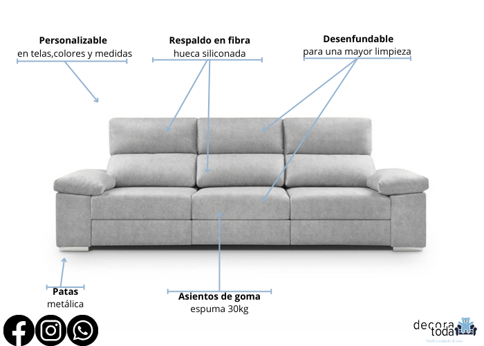Sofá deslizante útil como cama – Mulán