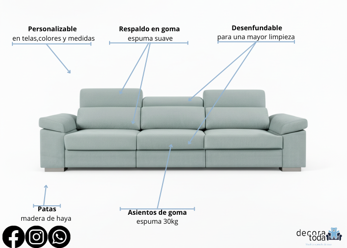Sofá deslizante útil como cama – Sky
