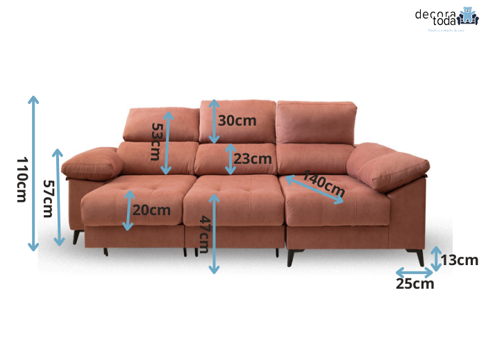 Sofá chaise longue deslizante útil como cama – Chicago