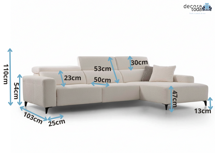 Sofá chaise longue deslizante – Yulia