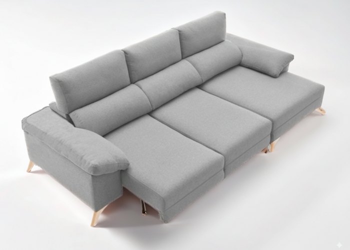 Sofá chaise longue deslizante útil como cama – Maica