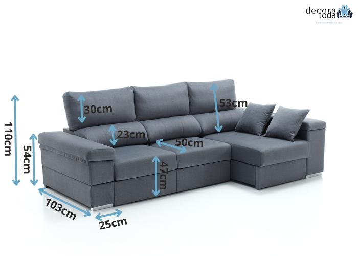 Sofá chaise longue deslizante útil como cama – Luxer