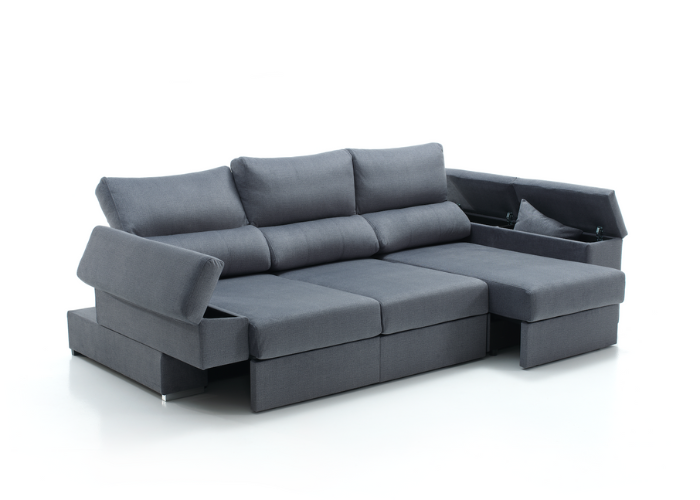 Sofá chaise longue deslizante útil como cama – Luxer