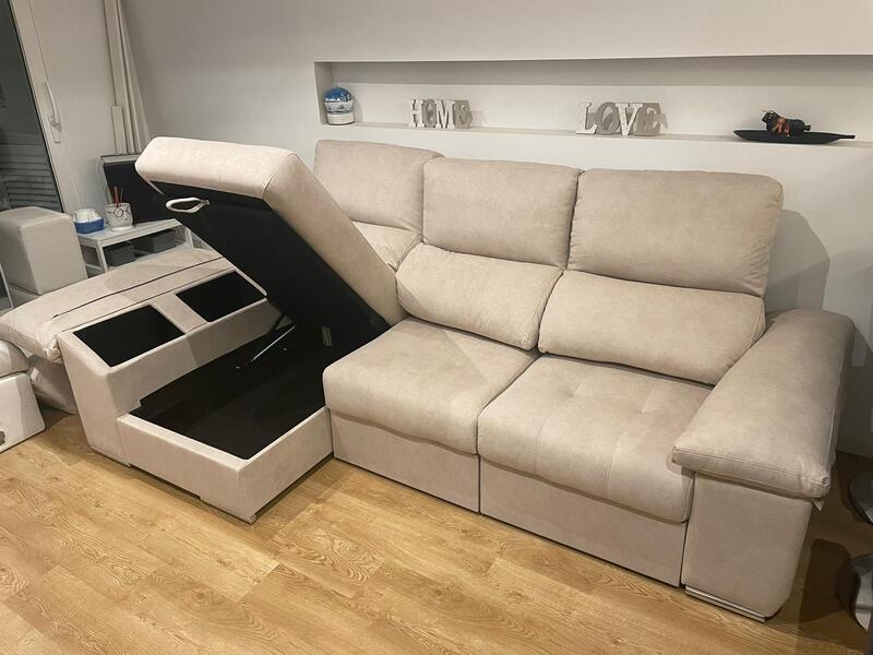 Sofá chaise longue deslizante útil como cama – Mulán