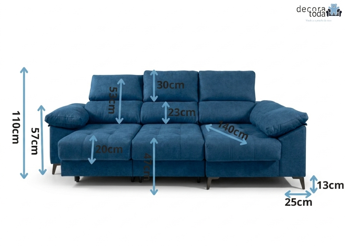 Sofá Chaise Longue con Arcón y Tapizado para Mascotas – Chicago