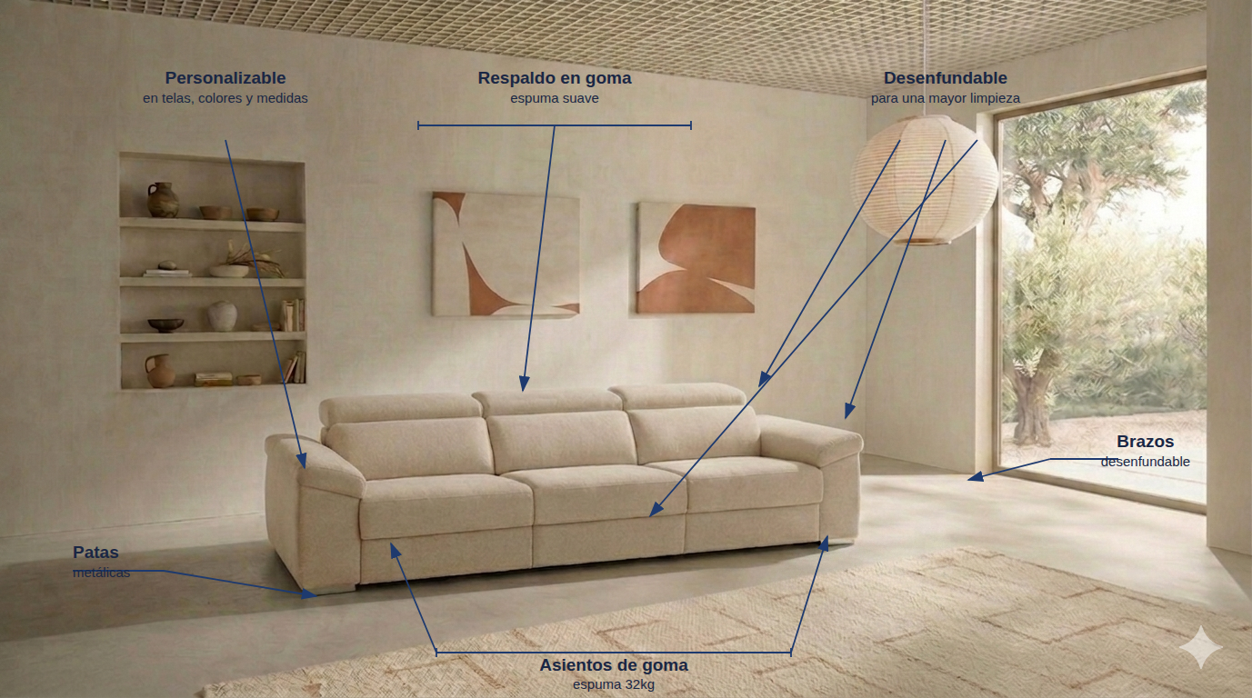 Sofá deslizante útil como cama – Sky